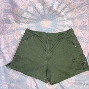 Olive Green Women's Cargo Shorts